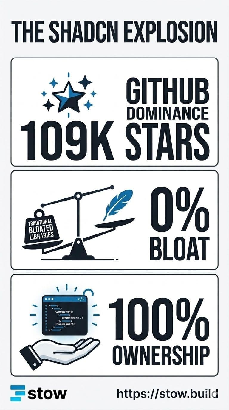 Why is Shadcn so popular infographic